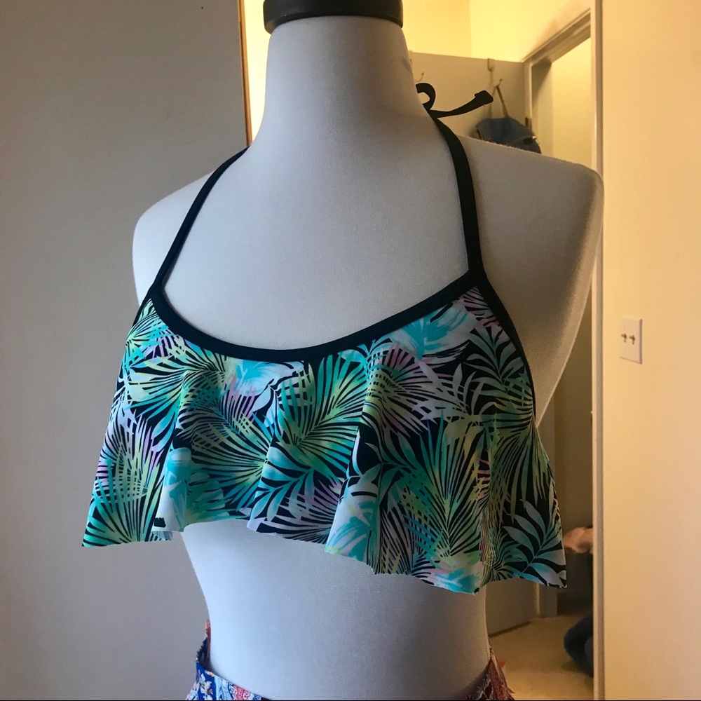 Floral flowy bikini top